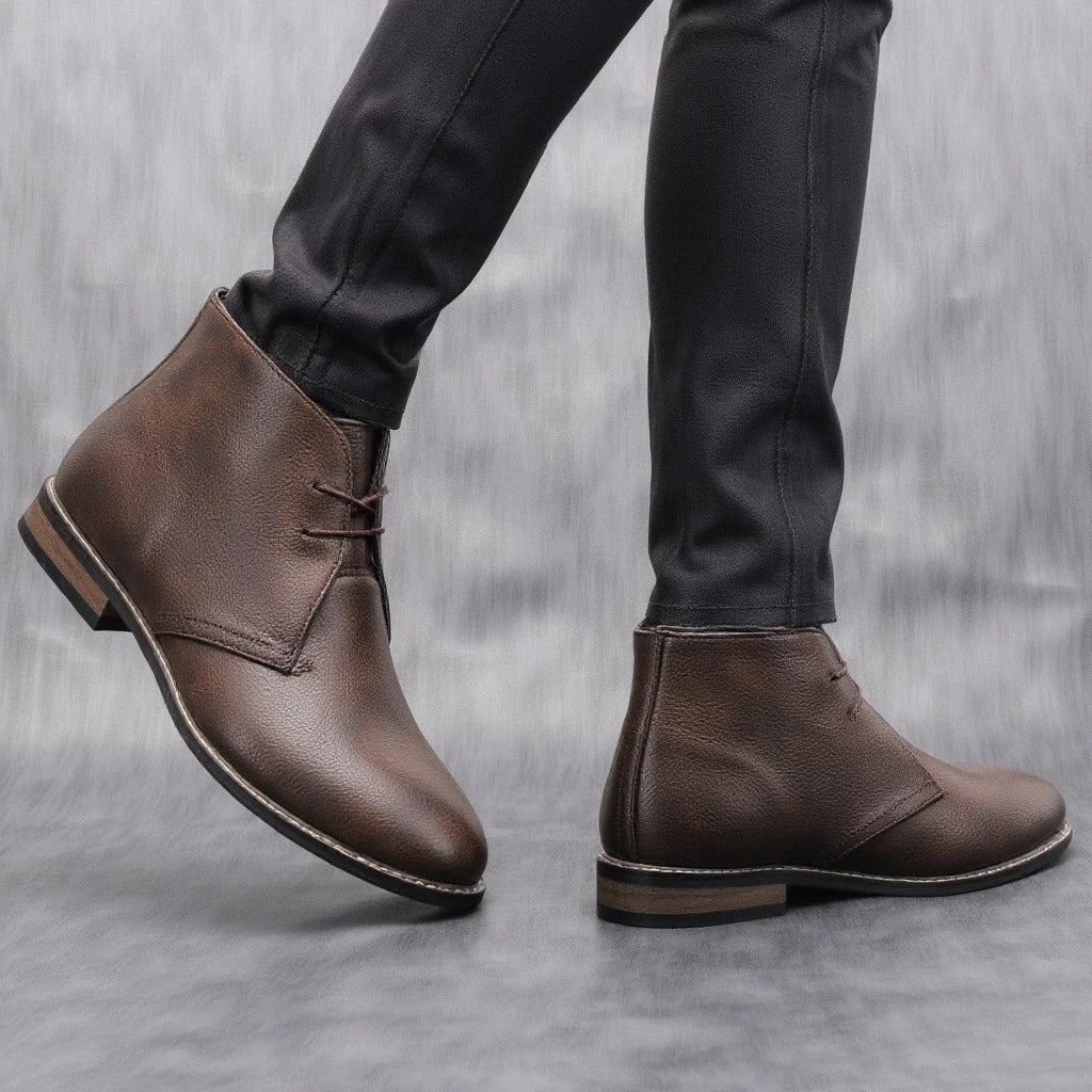 Męskie Buty Heritage z Matowym Wykończeniem i Sznurowaniem na Dwie Dziurki