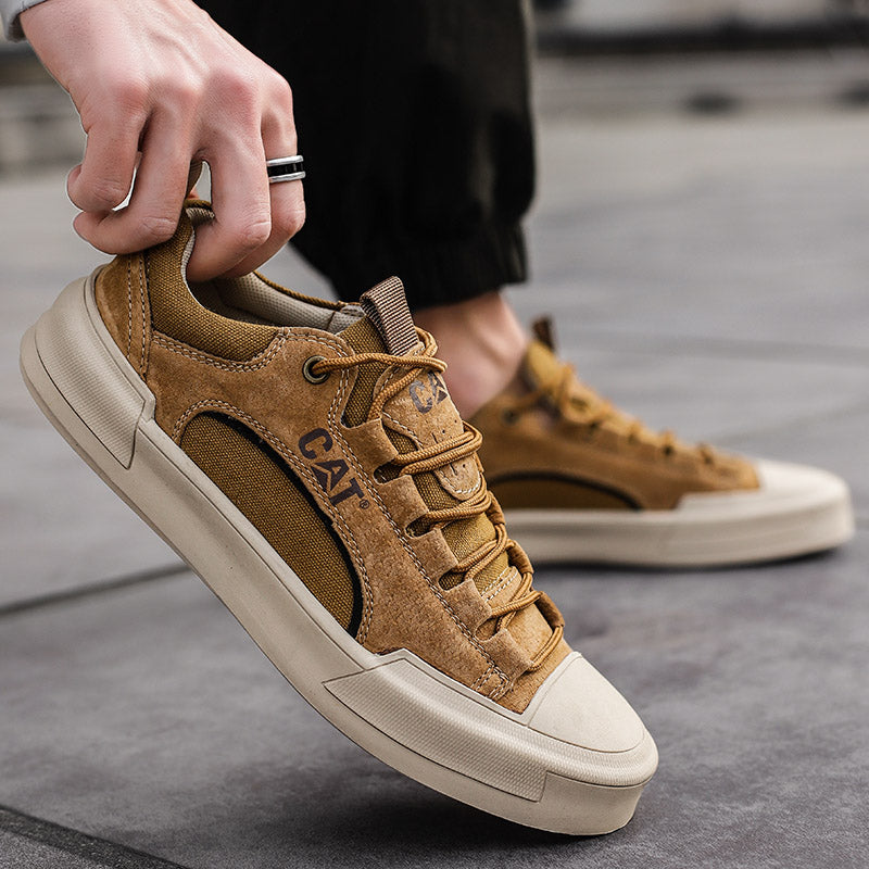 Męskie sneakersy z oddychającymi wstawkami i wytrzymałą podeszwą