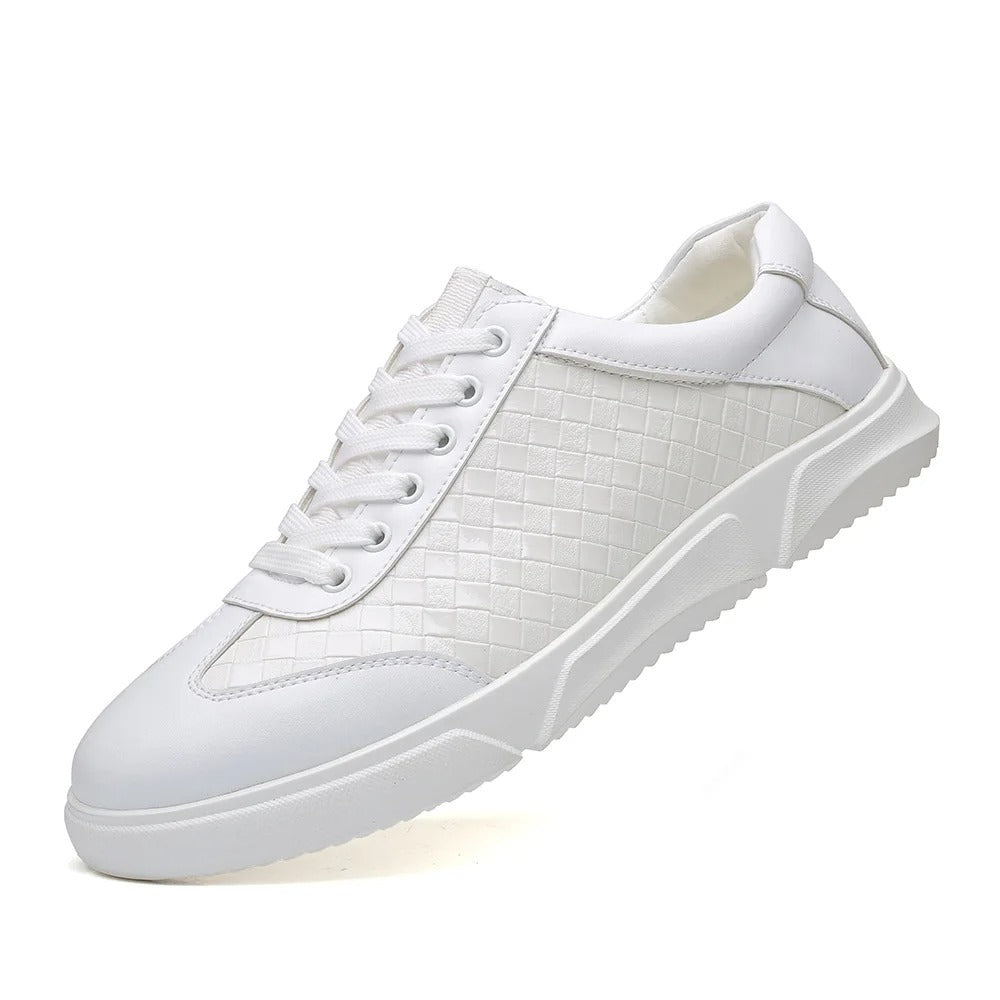 Męskie wsuwane sneakersy w kratę z amortyzowaną wkładką