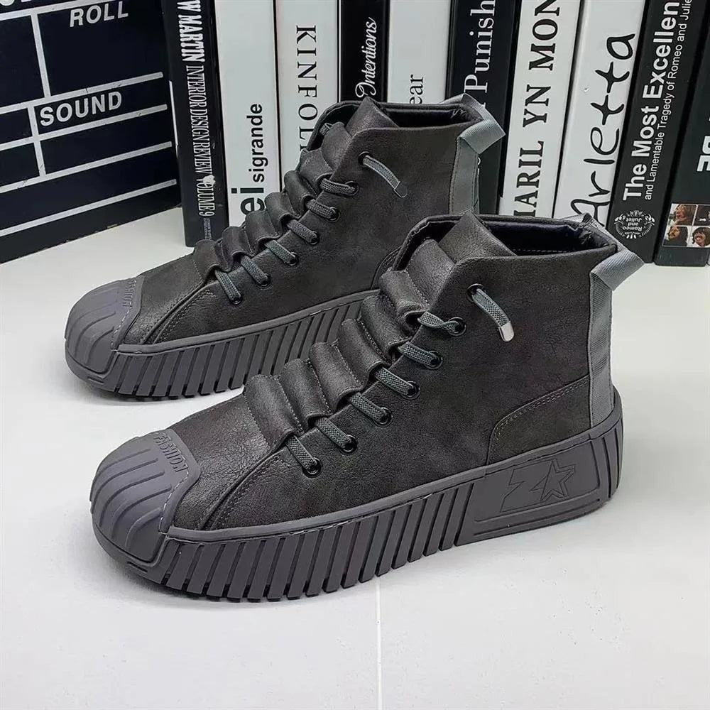 Męskie Buty w Stylu Brytyjskim z Płaskim Obcasem i Uniwersalną Podeszwą